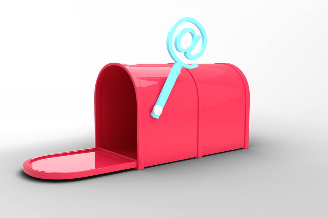 Transparent Pink Mailbox Illustration with Email Symbol - Download Free Stock Images Pikwizard.com