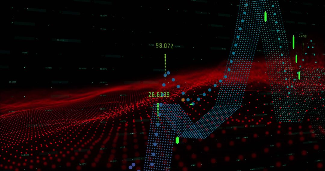 Abstract Digital Data Visualization with Global Connections