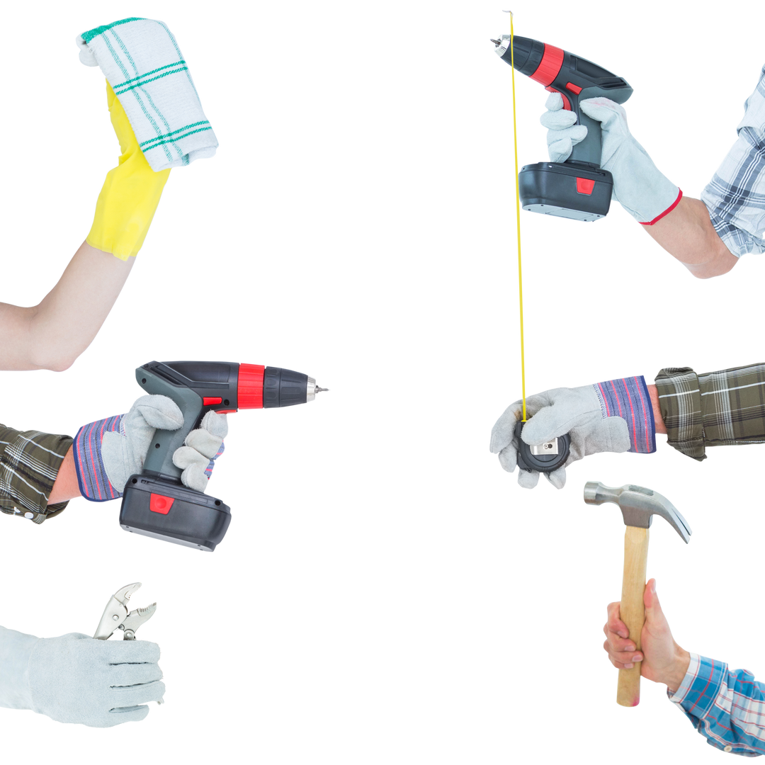 Hands Holding Different Tools Transparent Background Isolated Mechanics People Concept - Download Free Stock Images Pikwizard.com