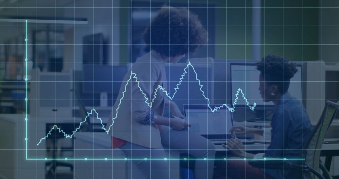 Diverse Professionals Collaborating on Financial Analysis