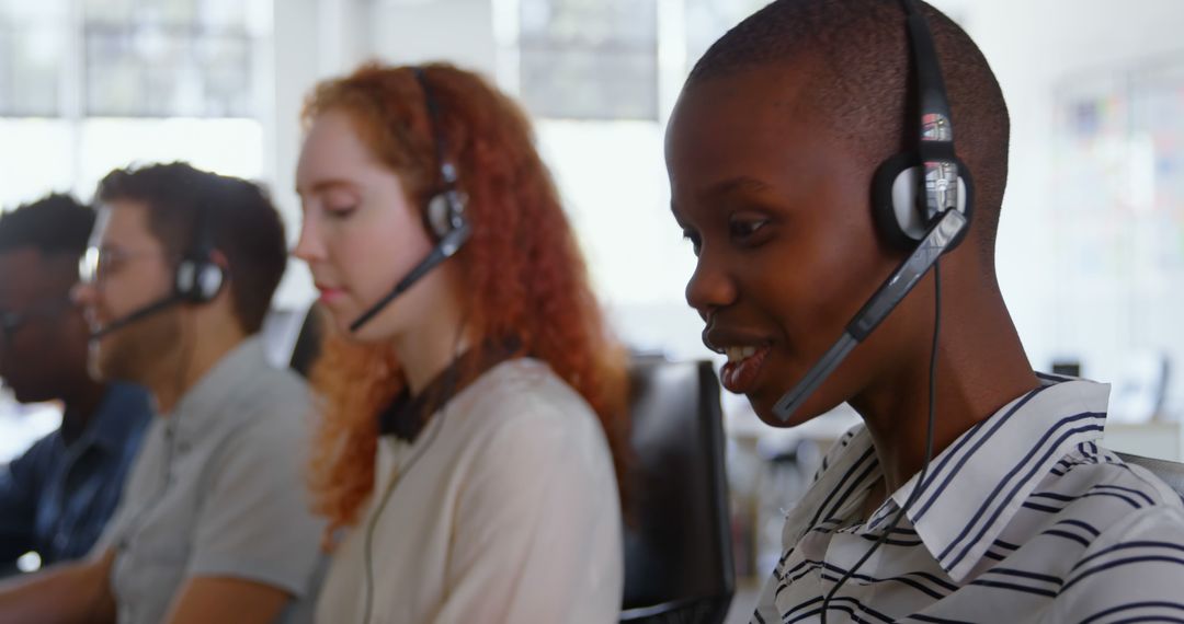 Customer Support Representatives Working in Call Center - Free Images, Stock Photos and Pictures on Pikwizard.com