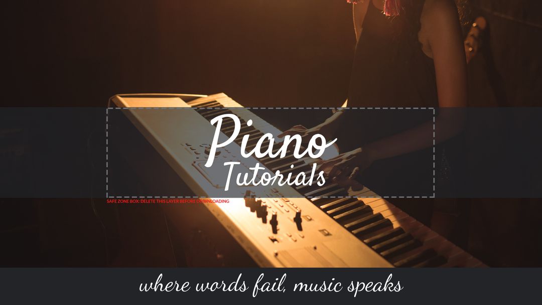 Piano Lesson Promotion with Hands Elegantly Playing