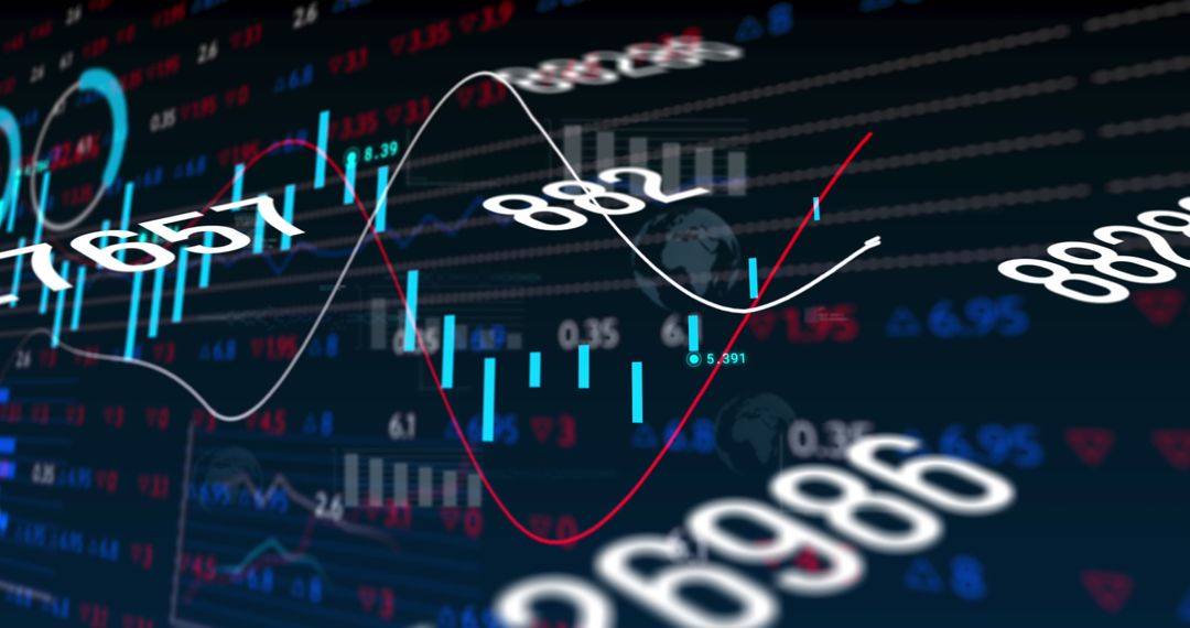 Dynamic Financial Data Showing Stock Market Trends Concept