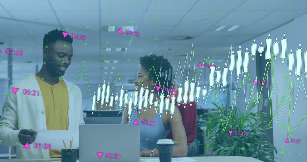 Collaboration on Financial Data Analysis in Modern Office - Free Images, Stock Photos and Pictures on Pikwizard.com