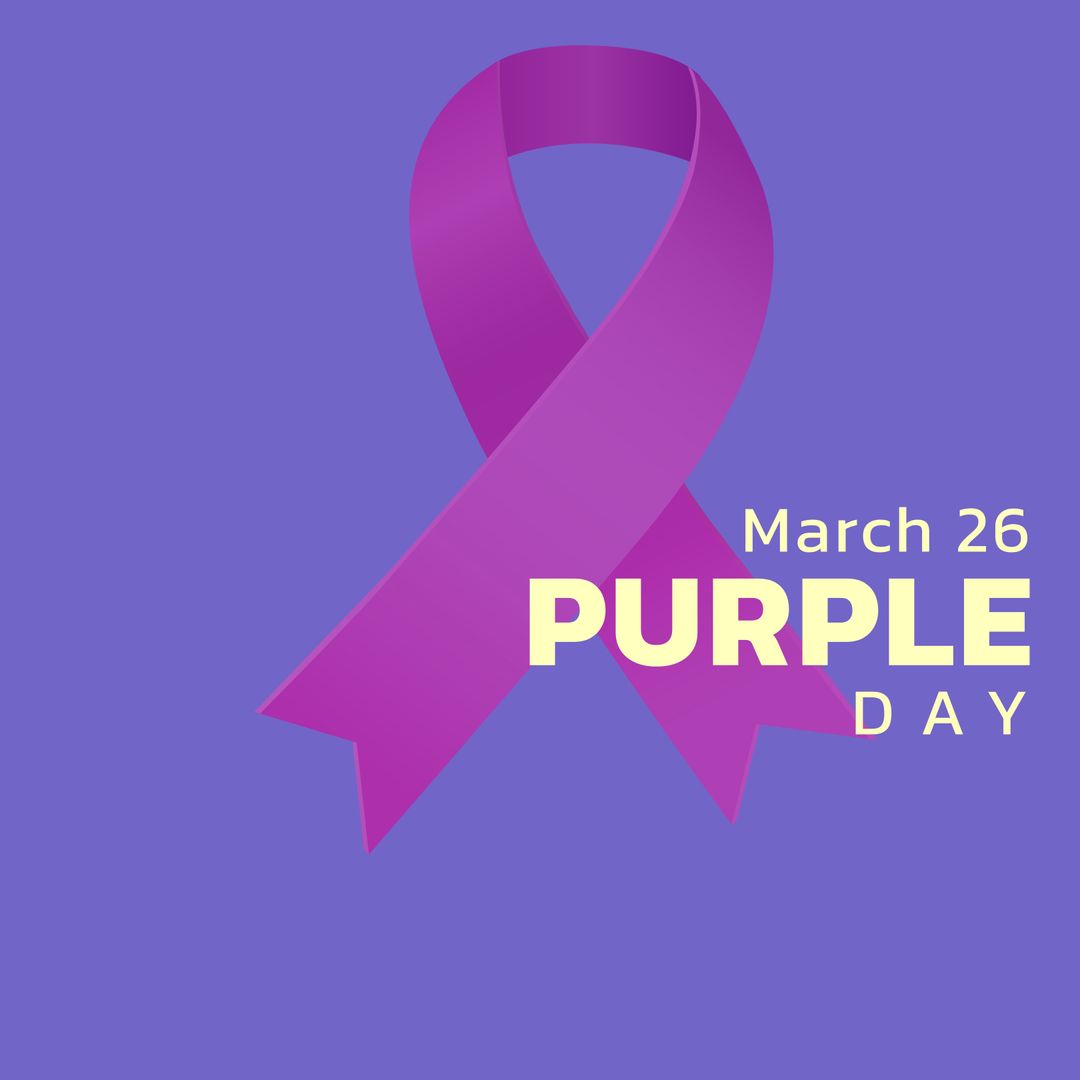 Purple Day March 26 with Epilepsy Awareness Ribbon - Download Free Stock Images Pikwizard.com