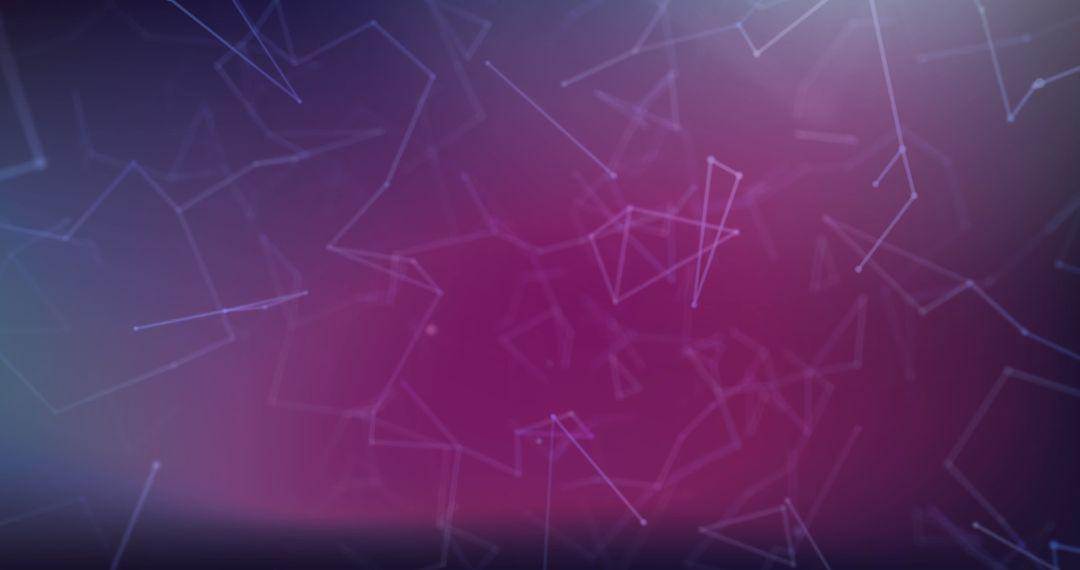 Abstract Digital Network Over Glowing Purple Background