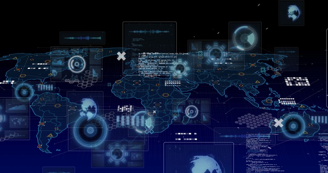 digital interface with global data processing and analytics - Free Images, Stock Photos and Pictures on Pikwizard.com