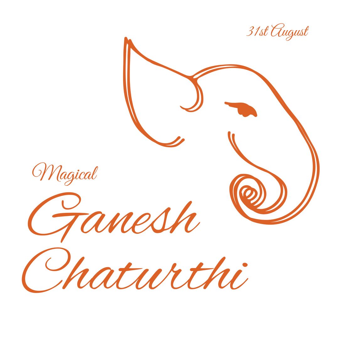 Minimalist Ganesh Chaturthi Celebration Artwork