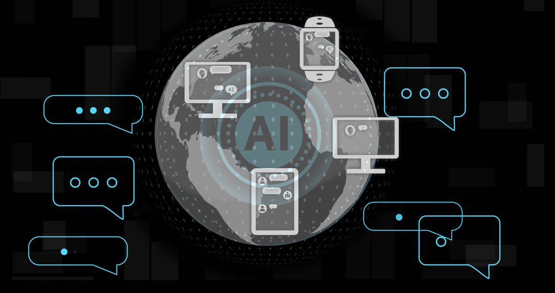 Global AI Communication Network Concept