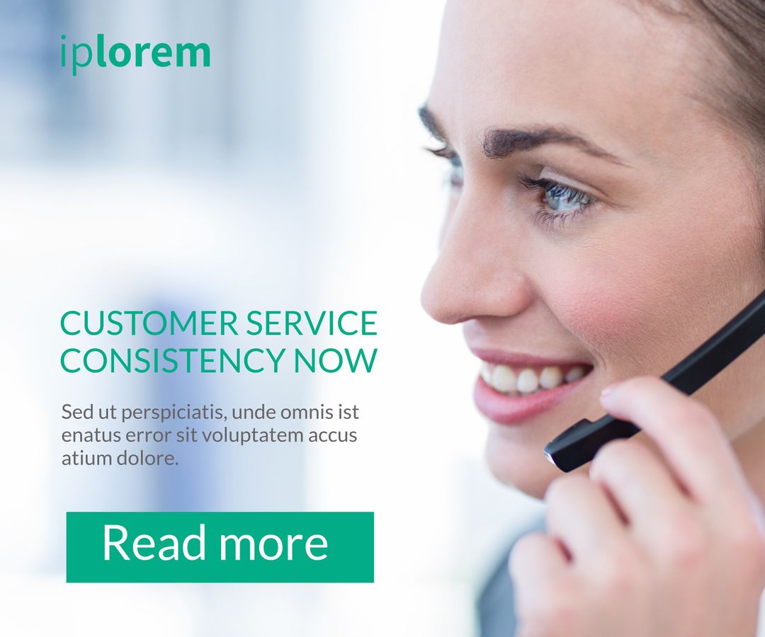 Focused Female Representative Ensuring Customer Service Excellence