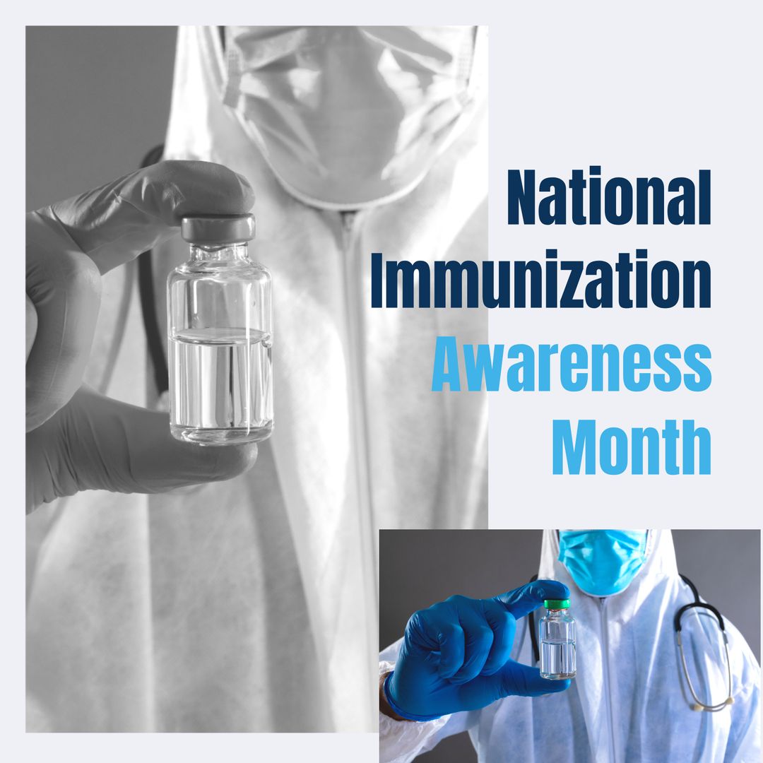 Healthcare Worker Promoting National Immunization Awareness Month - Download Free Stock Templates Pikwizard.com