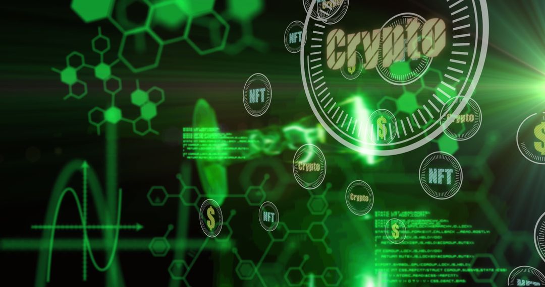 Digital Crypto and Data Exchange Visualization Concept