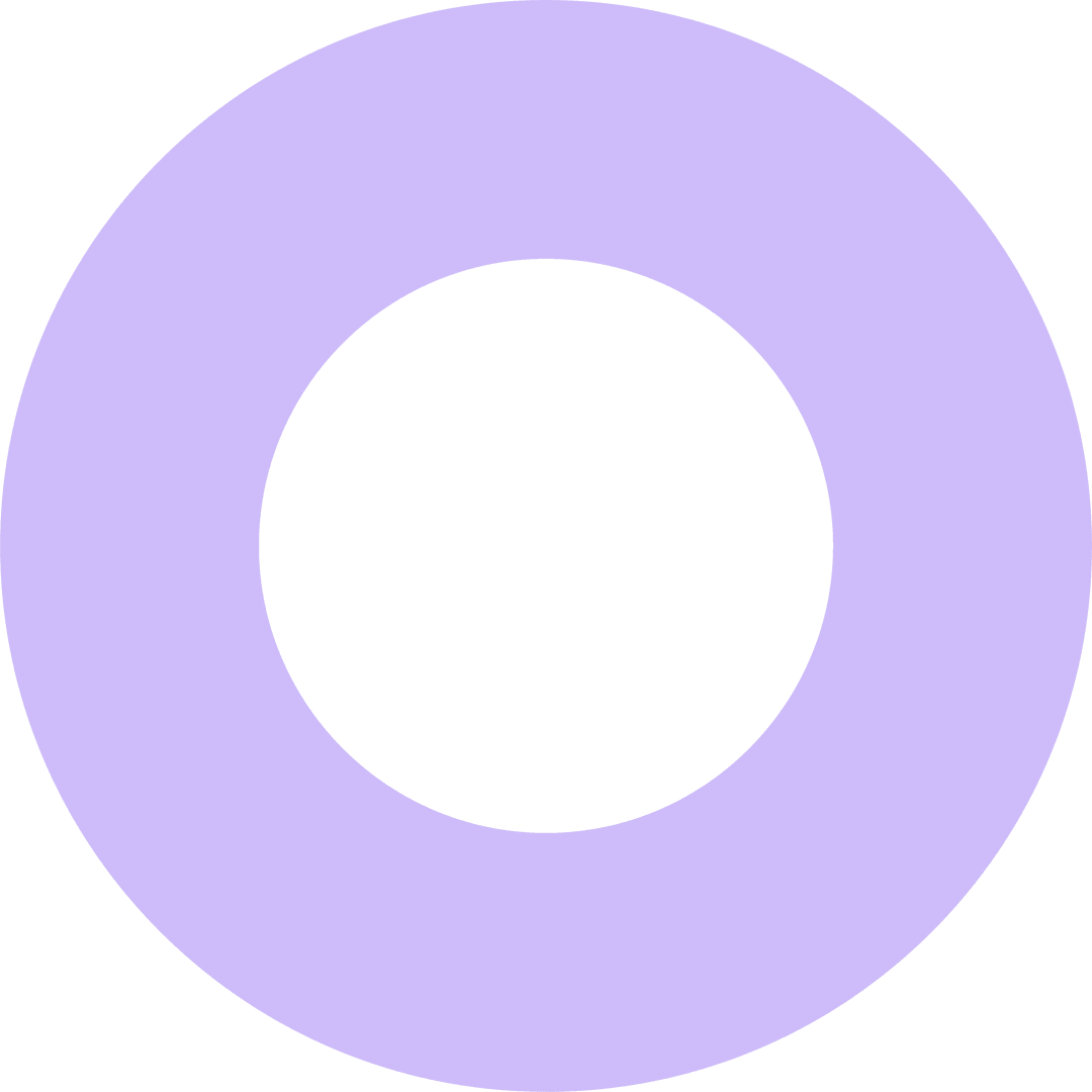 Lavender Transparent Ring With Minimalist Design on White Background