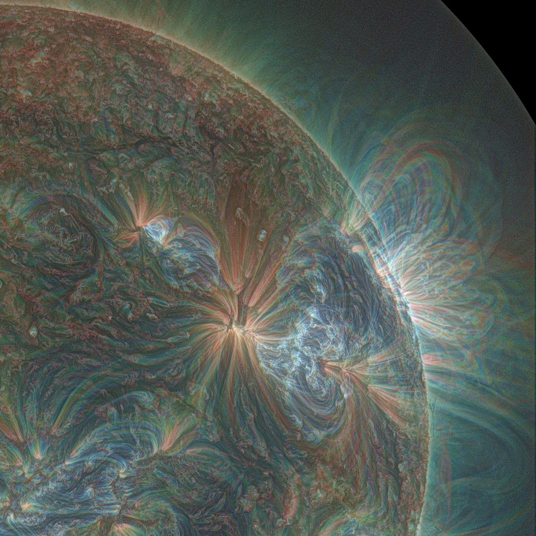 Colorized Solar Dynamics Observatory Image of Coronal Puff Event - Free Images, Stock Photos and Pictures on Pikwizard.com