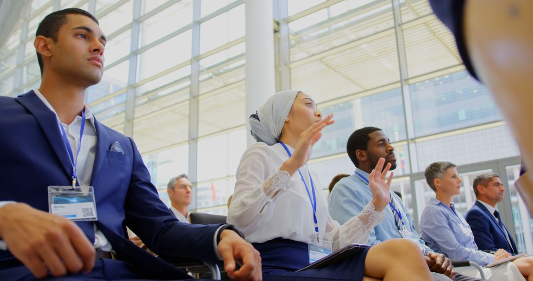 Business Professionals Engaged at Business Seminar