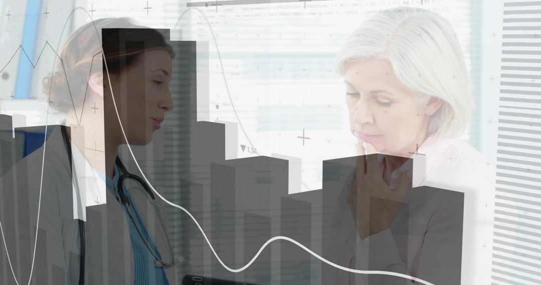 Healthcare Professional Analyzing Patient Data with Advanced Analytics Tools