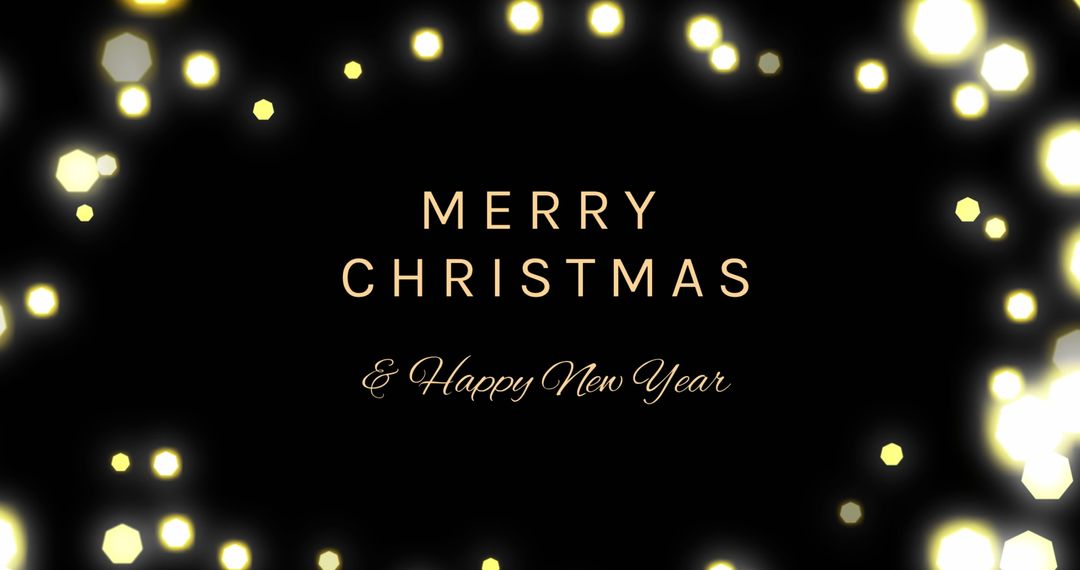 Festive Christmas and New Year Greetings with Glowing Lights