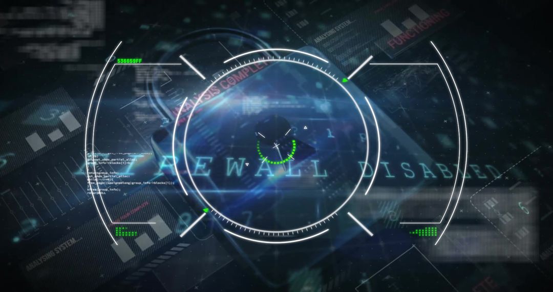 Network Security Hacked Padlock Interface