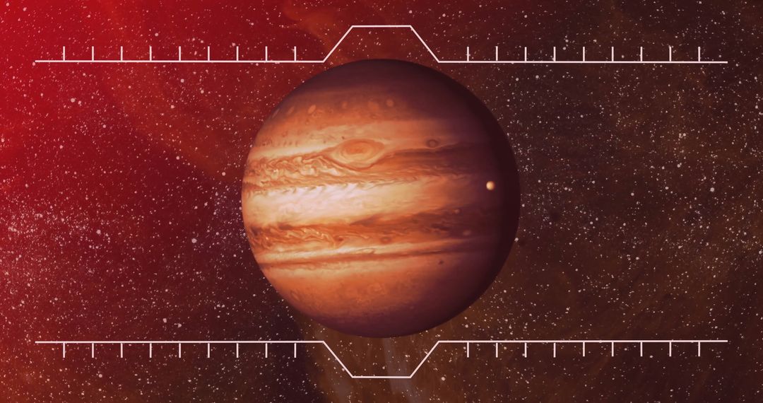 Jupiter in Deep Space with Artificial Overlay Design - Free Images, Stock Photos and Pictures on Pikwizard.com