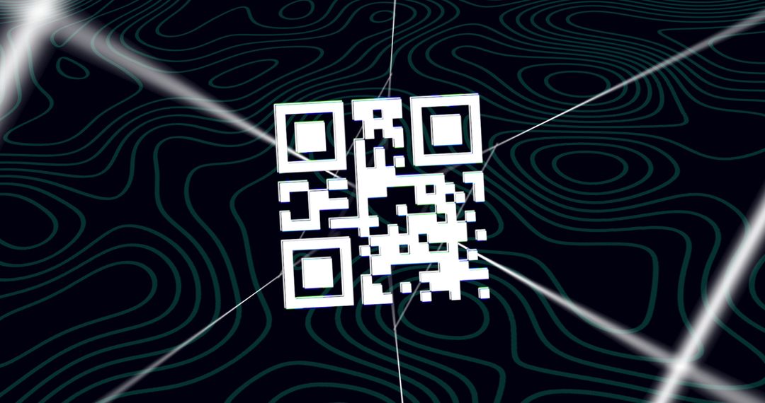 Dynamic QR Code with Abstract Digital Background Design
