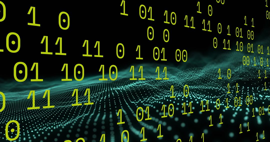 binary code flow with green digital wave - Free Images, Stock Photos and Pictures on Pikwizard.com