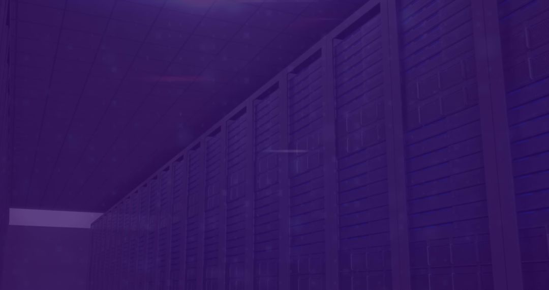 Abstract Light Trails in Modern Server Room