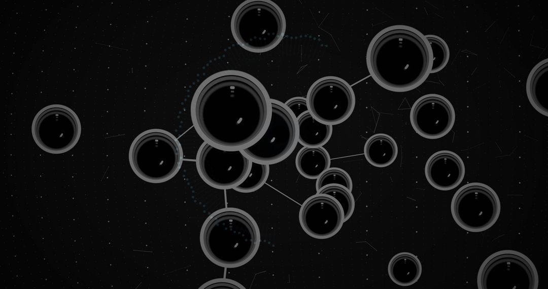 Digital Security Connections with Futuristic Interface