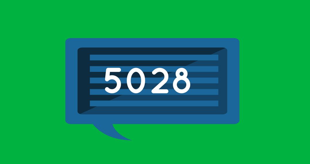 Digital Chat Box with Increasing Numbers on Green Background