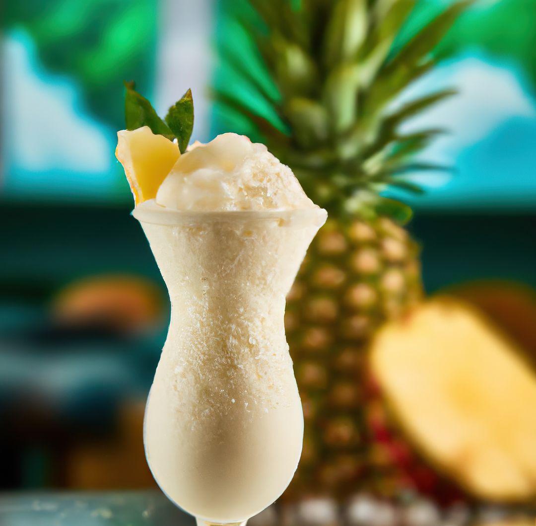 Refreshing Piña Colada with Fresh Pineapple - Free Images, Stock Photos and Pictures on Pikwizard.com