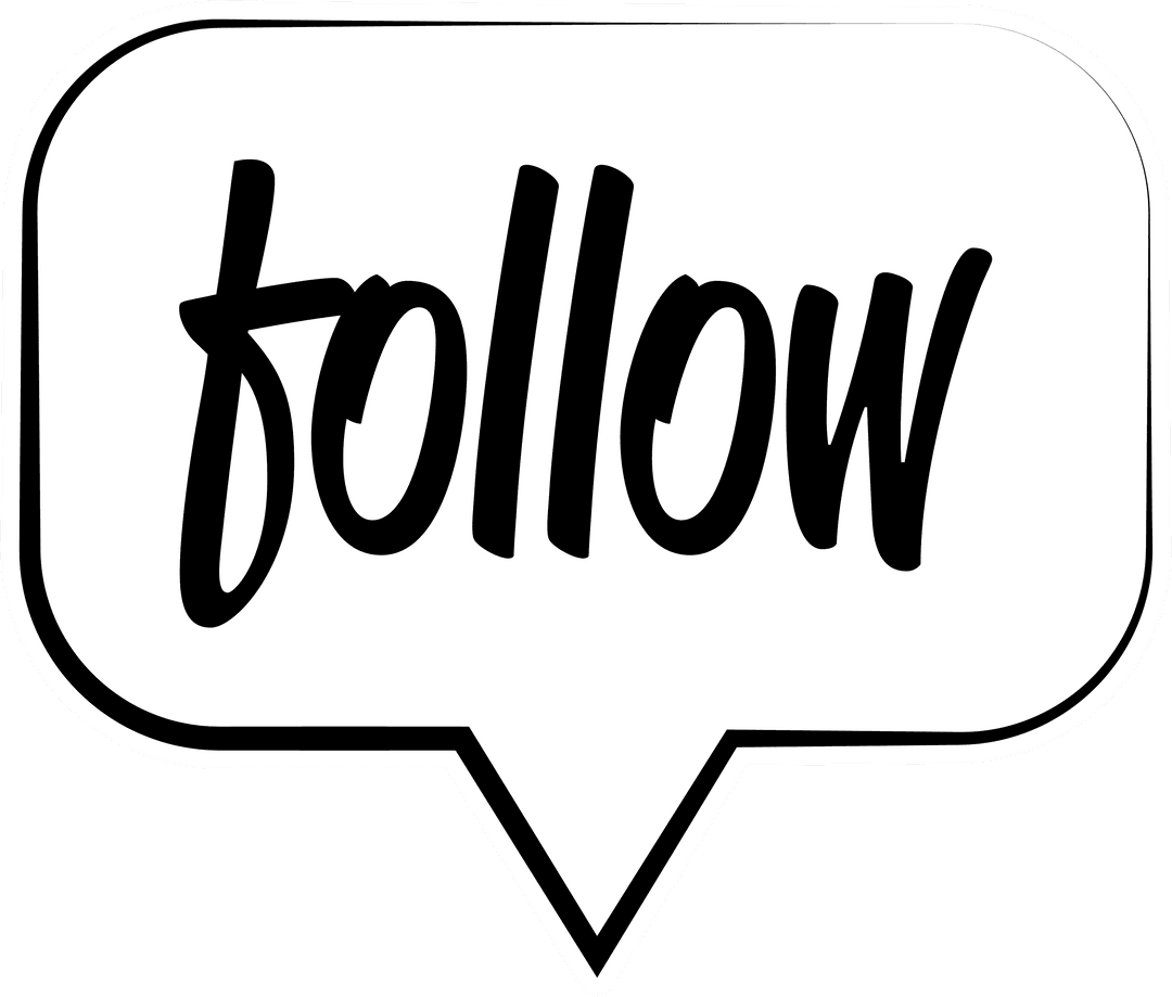 Transparent Speech Bubble Follow Text Illustration