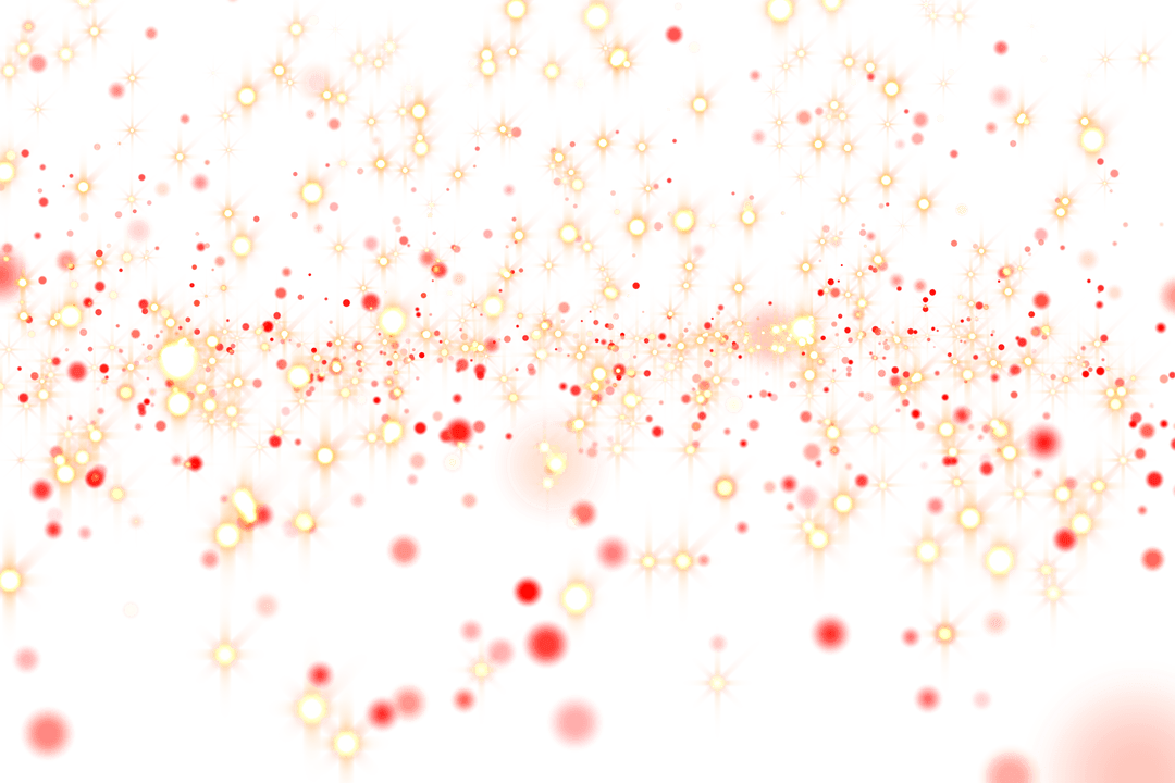 Glowing Red and Yellow Spots with Transparent Background