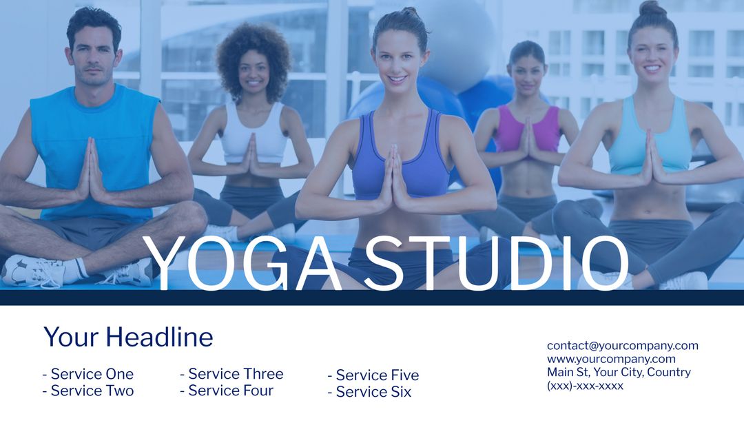 Diverse Group Practicing Yoga in Serene Studio Environment