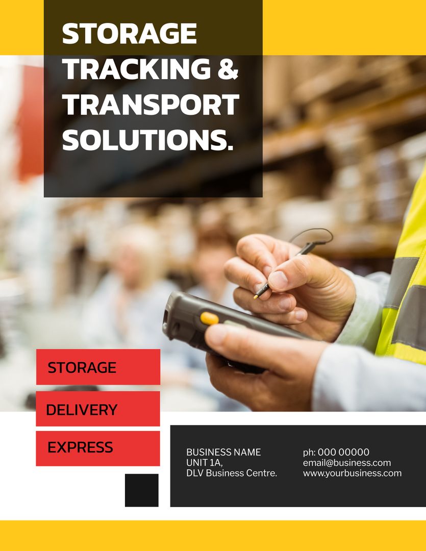 Efficient Logistics Worker Scans Packages for Swift Delivery