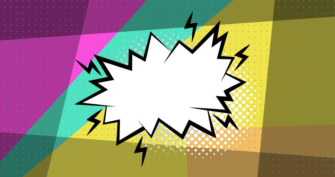 Colorful Pop Art Explosion Speech Bubble Background