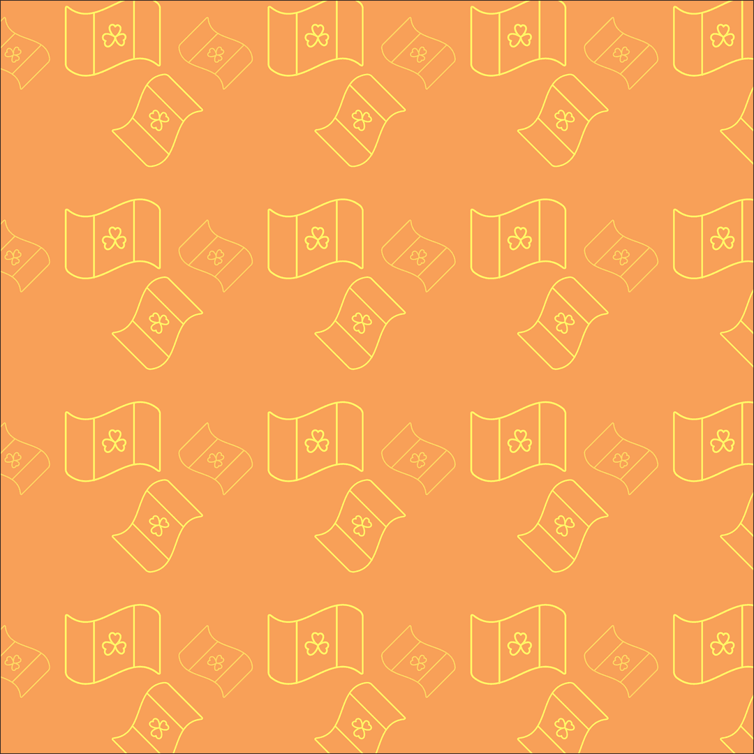 Seamless Currency Clover Pattern on Transparent Background