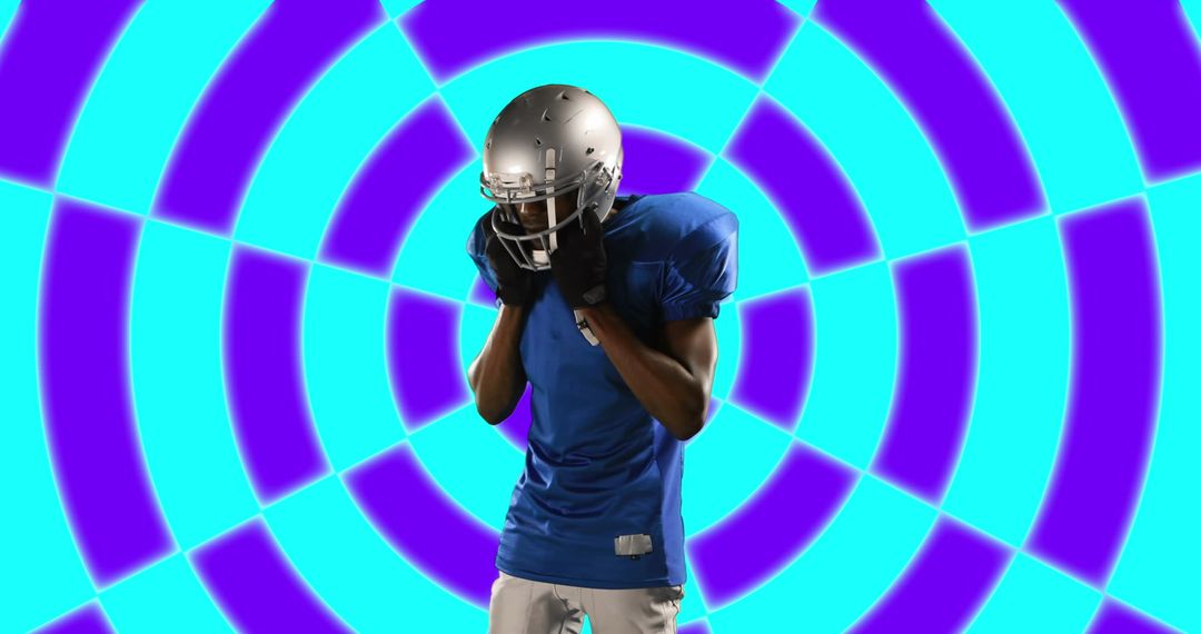 American Football Player in Dynamic Virtual Background