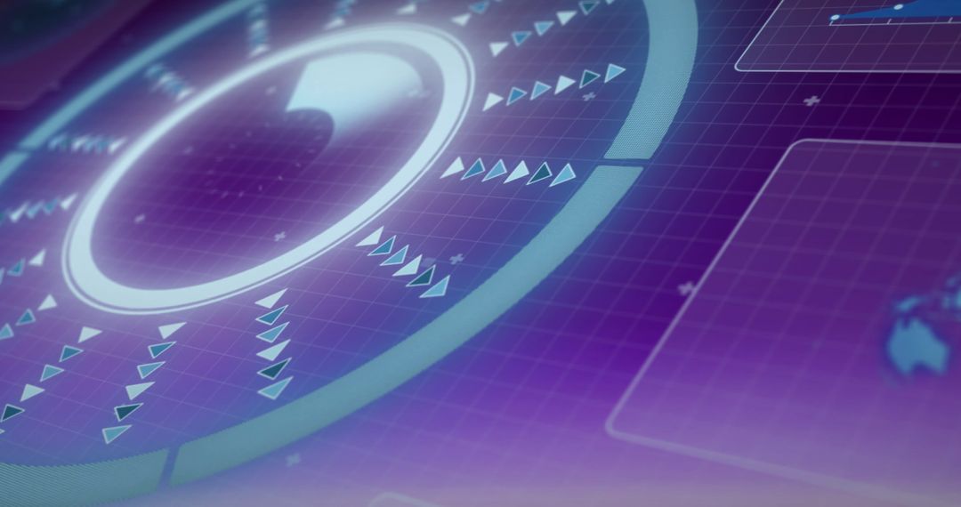 Futuristic Digital Interface Concept With Holographic Elements