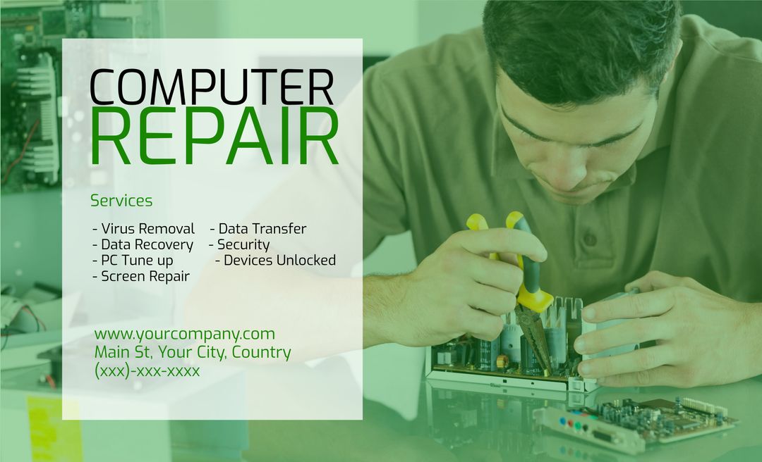 Tech Expert Repairing Hardware for Reliable IT Services - Download Free Stock Templates Pikwizard.com