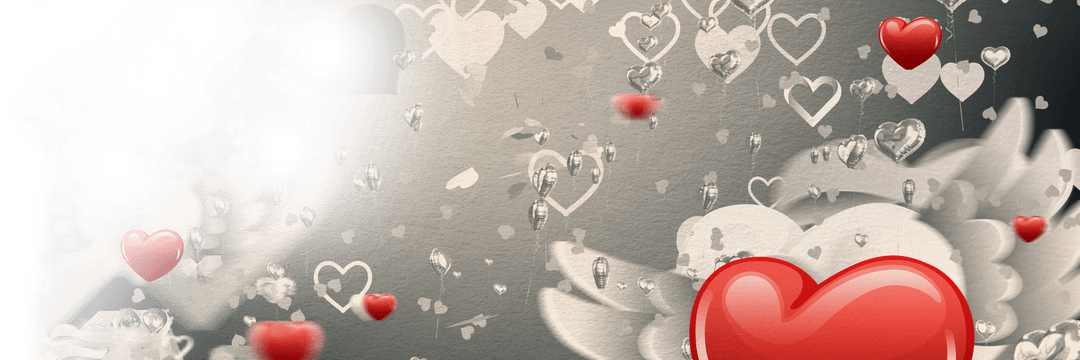 Transparent Heart Collection with Varied Sizes and Styles