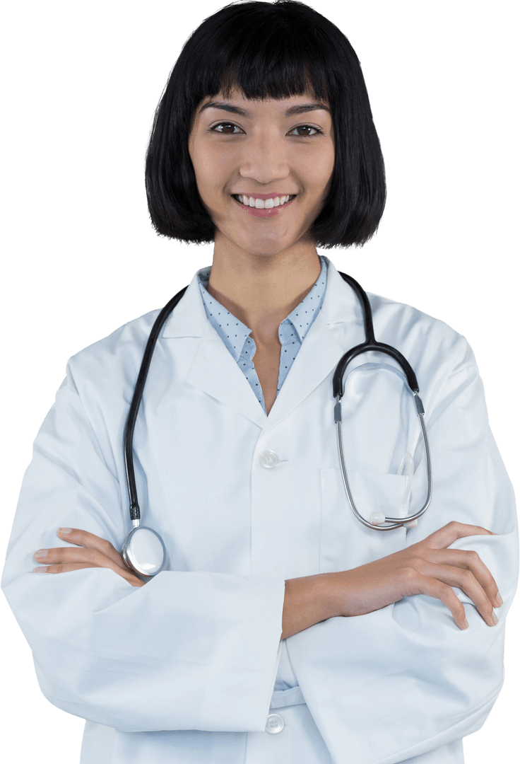 Transparent Professional Irish Doctor Smiling with Crossed Arms