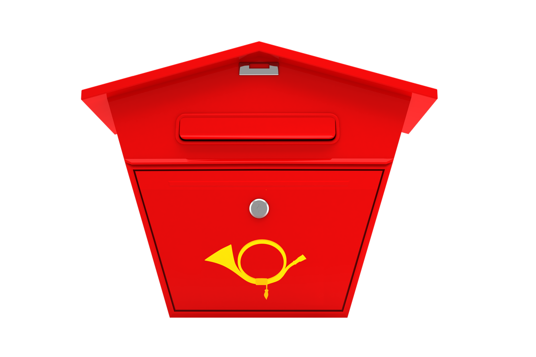 Transparent Mailbox Icon, Red Postbox Front View Design - Download Free Stock Images Pikwizard.com