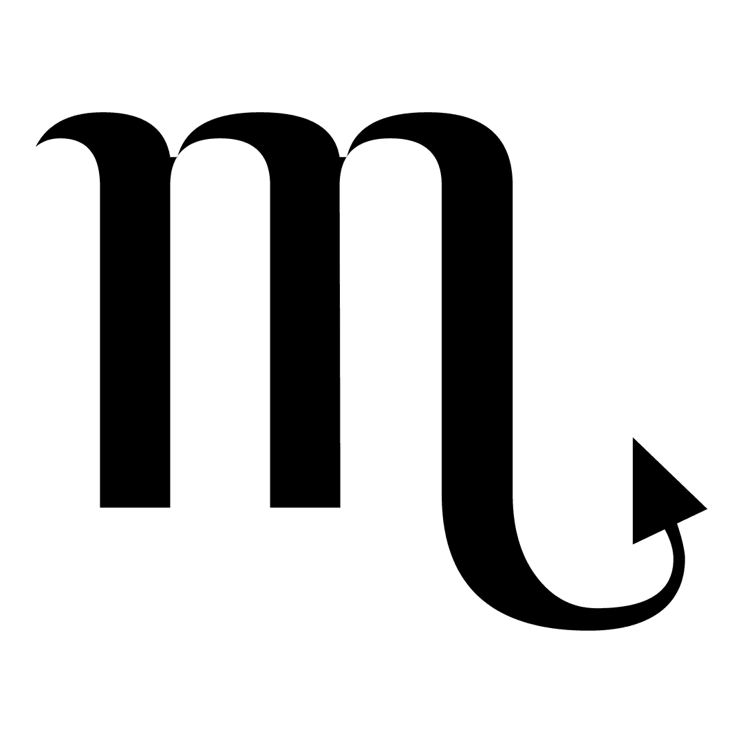 Transparent Scorpio Zodiac Sign Illustration on Clear Background