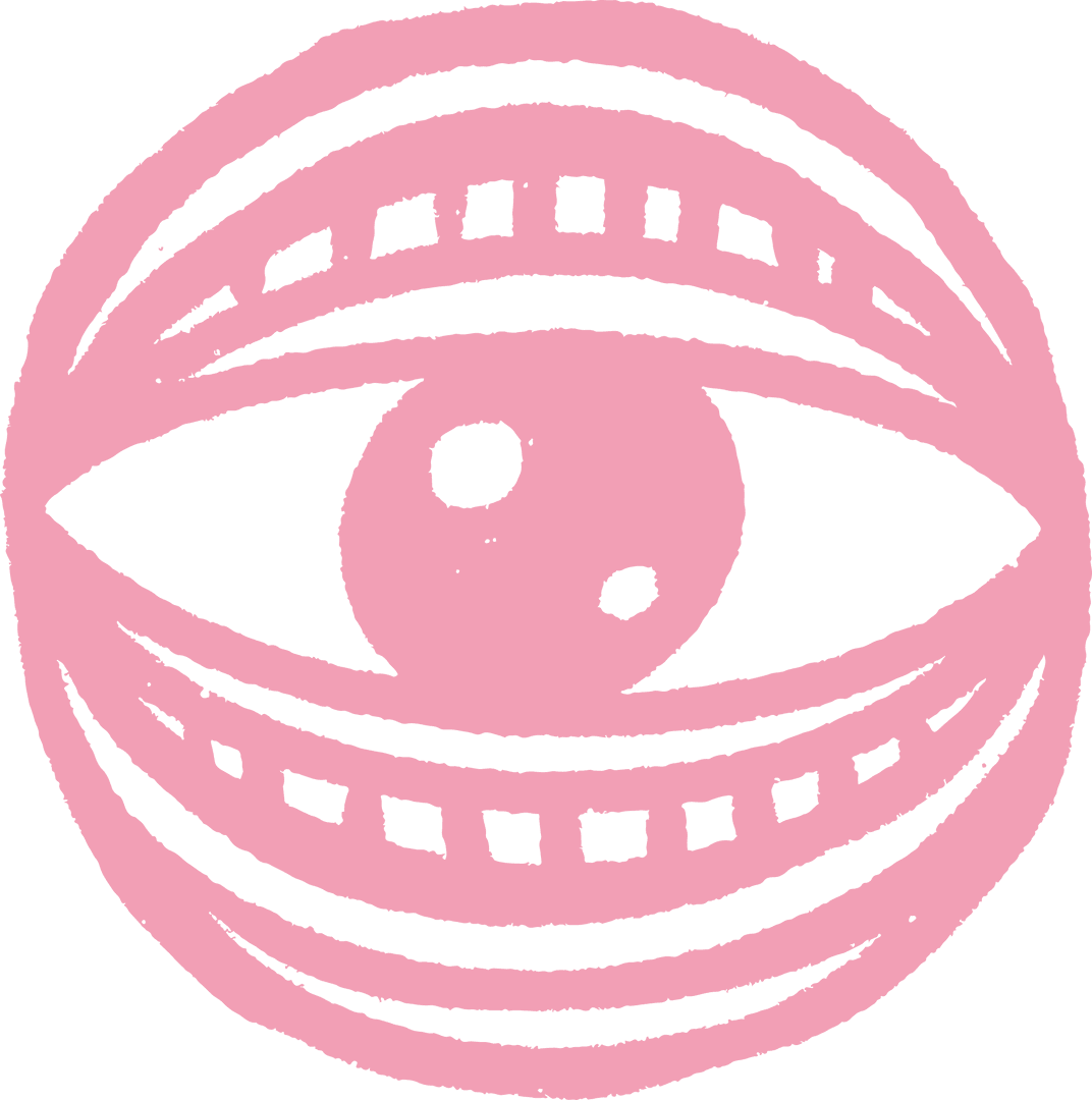Futuristic Stylized Eye with Concentric Bands on Transparent Background