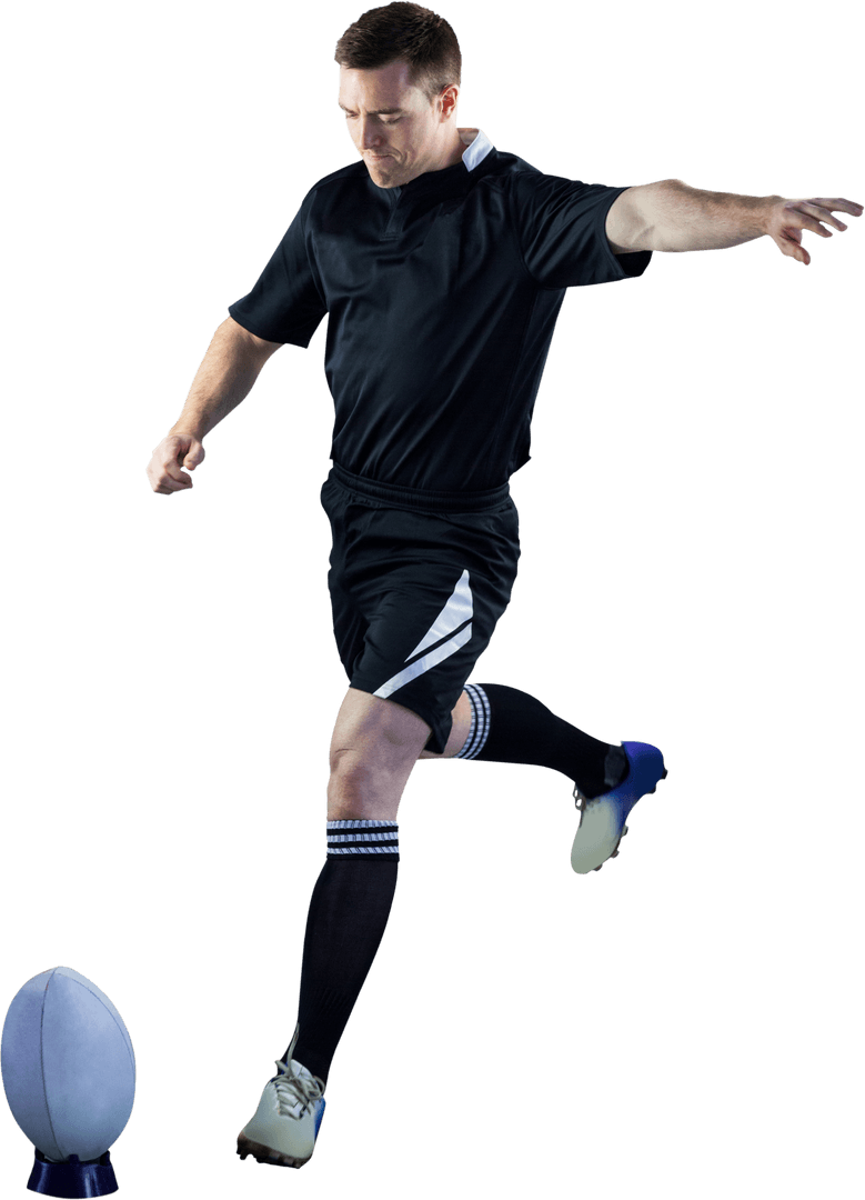 Transparent Rugby Player Performing Dynamic Drop Kick - Download Free Stock Images Pikwizard.com