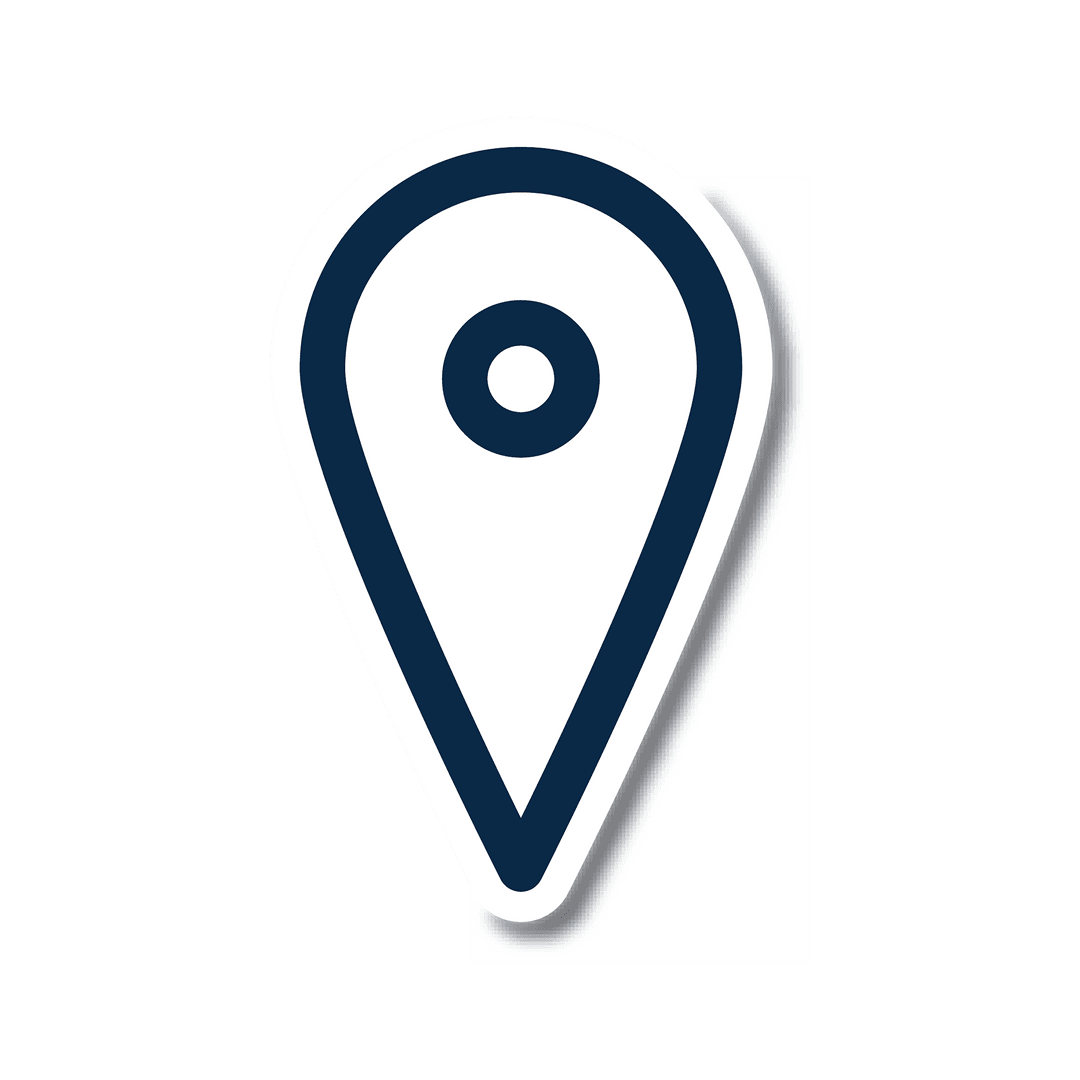 Transparent Icon of Digital Destination Pin for Maps and Navigation
