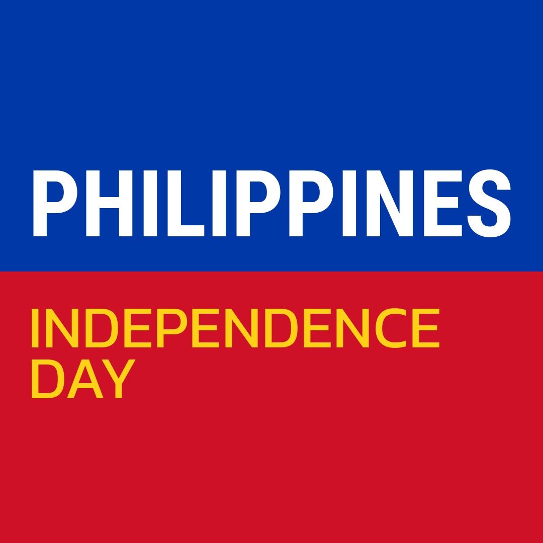 Philippines Independence Day Banner with Blue and Red Background - Download Free Stock Templates Pikwizard.com