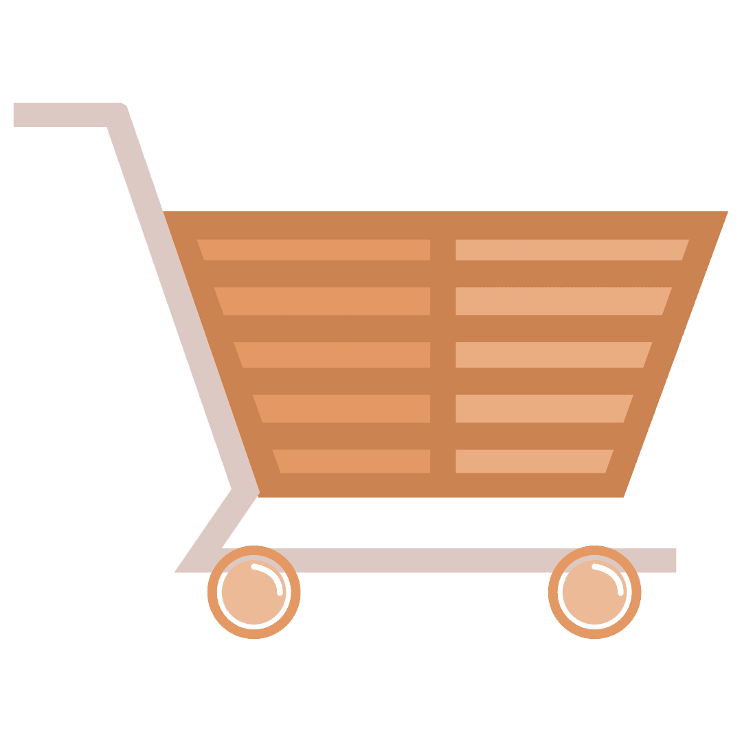 Illustration of Shopping Cart on Transparent Background for E-commerce Use