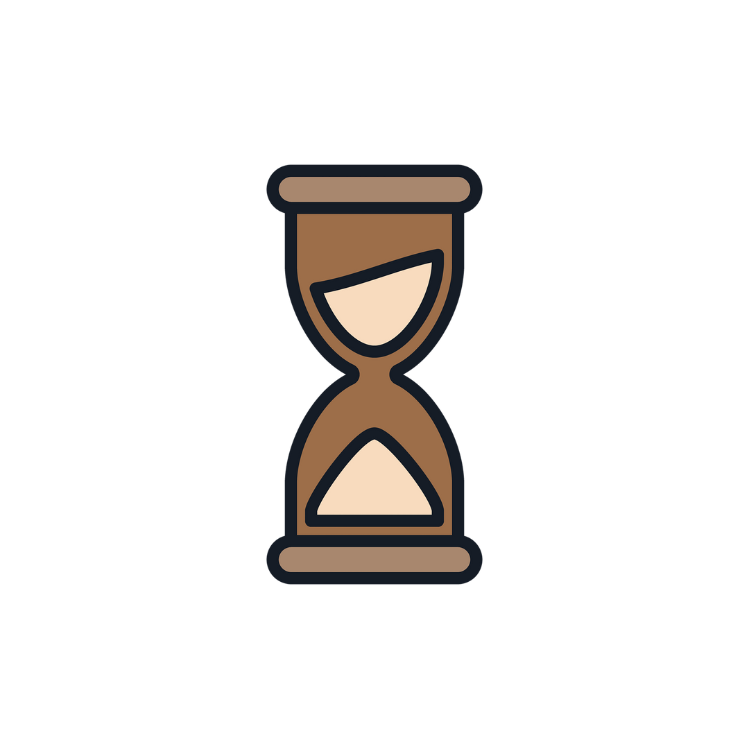 Brown Hourglass Vector on Transparent Background for Time Management Designs - Download Free Stock Images Pikwizard.com