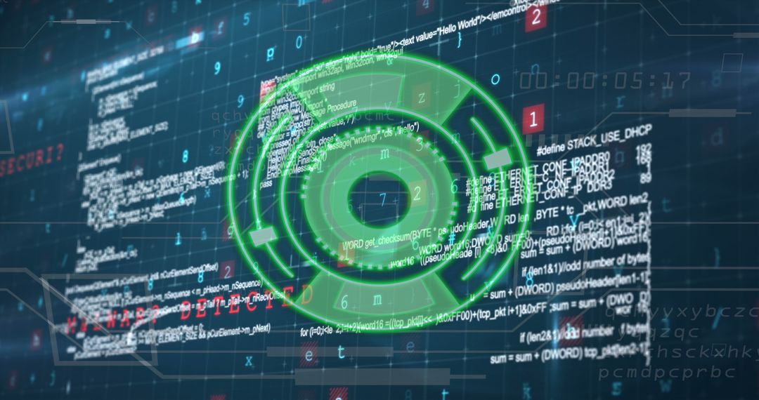 Futuristic Digital Interface with Data Transmission