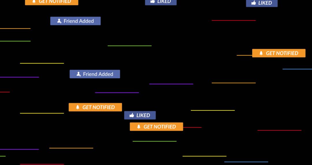 Digital Connections Concept with Social Media Notifications